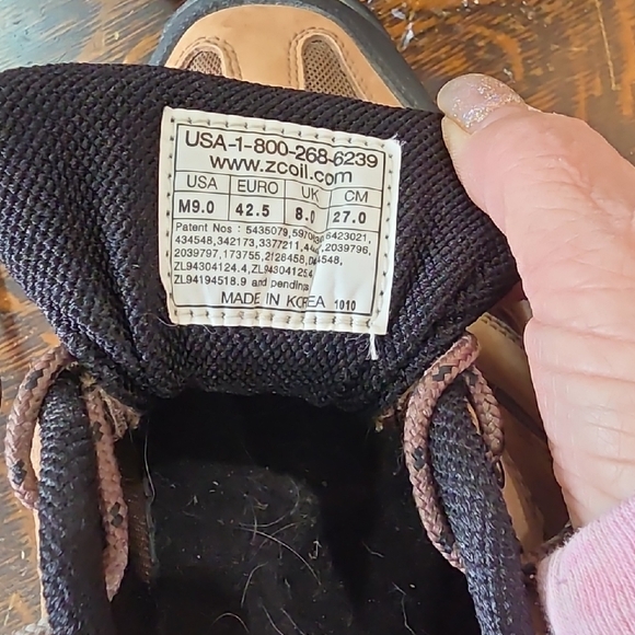Z-Coil Men's Brown and Black Hiking Shoes sz M9 - Picture 2 of 8